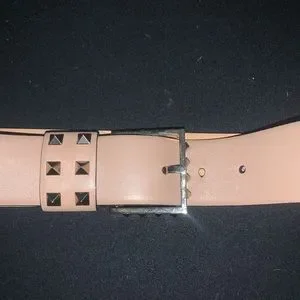 Valentino Roman Stud belt 80/32 cream Valentino Garavani VLogo Signature Embellished Leather Belt  main image 4